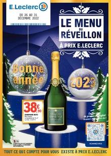 image de couverture du cataloque Le menu du réveillon à prix E.Leclerc