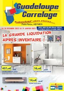 Catalogue promo guadeloupe carrelage du 26 au 31 décembre 2022