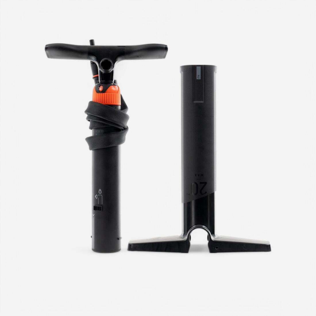 article en promo : Pompe compacte stand up paddle et kayak double action haute pression 0-20psi