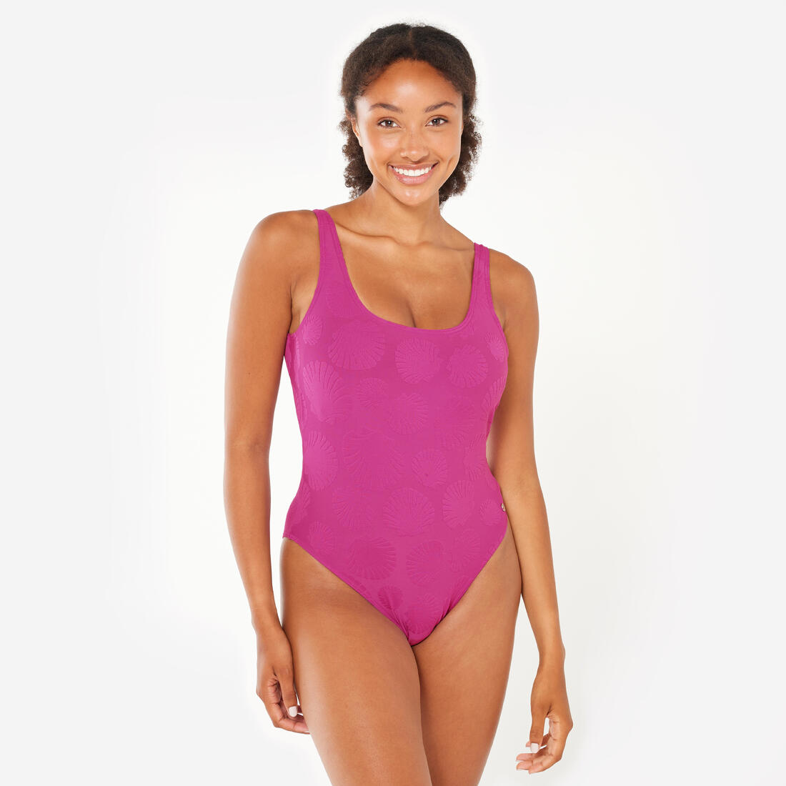 article en promo : Maillot de bain une pièce texturé surf femme - aurely violet