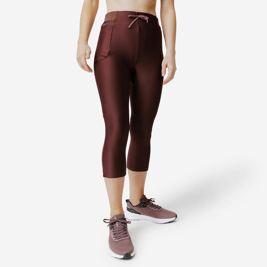 article en promo : Legging court running respirant femme - kiprun run 500 dry