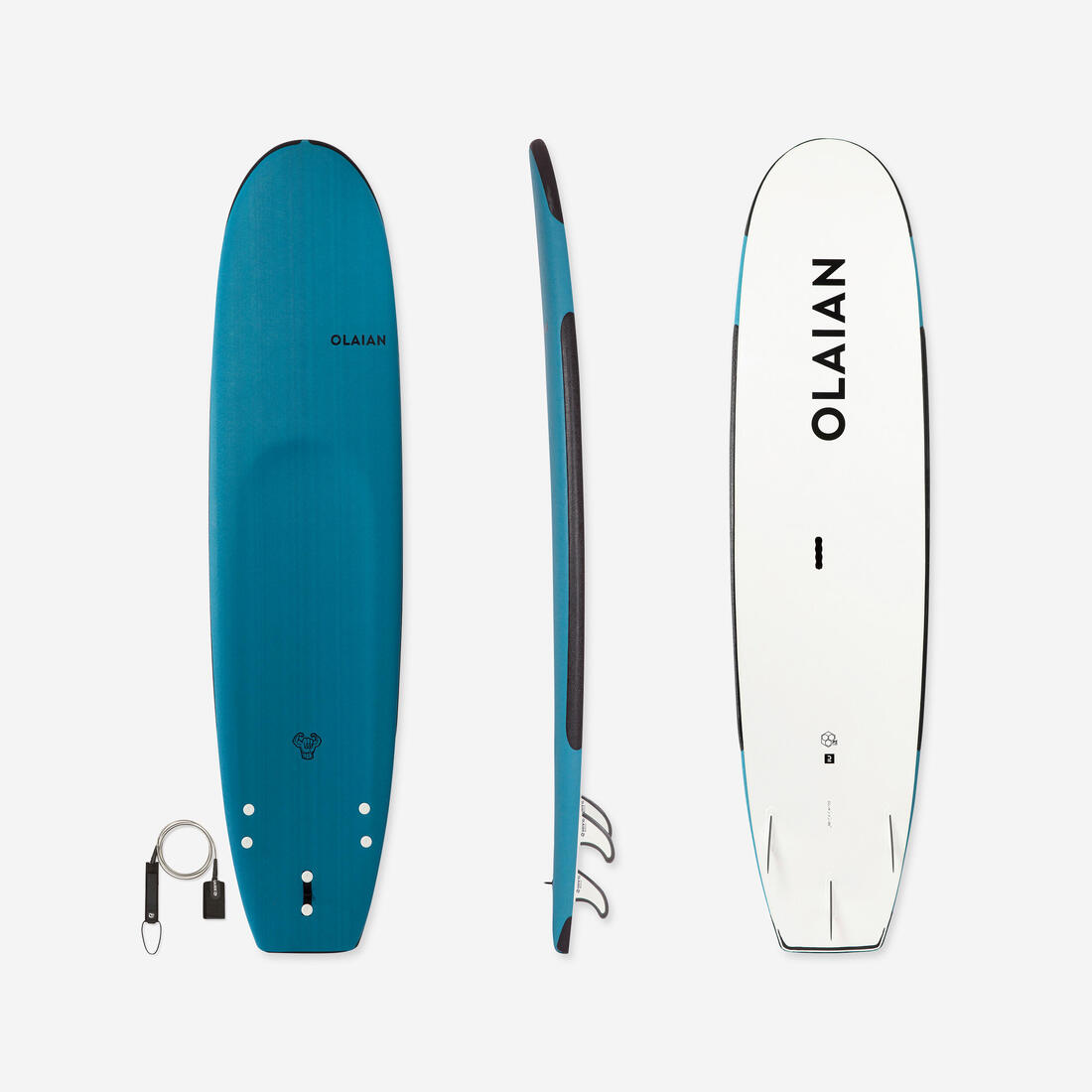 article en promo : Surf mousse 100 renforcé  8'2" 100 l + leash