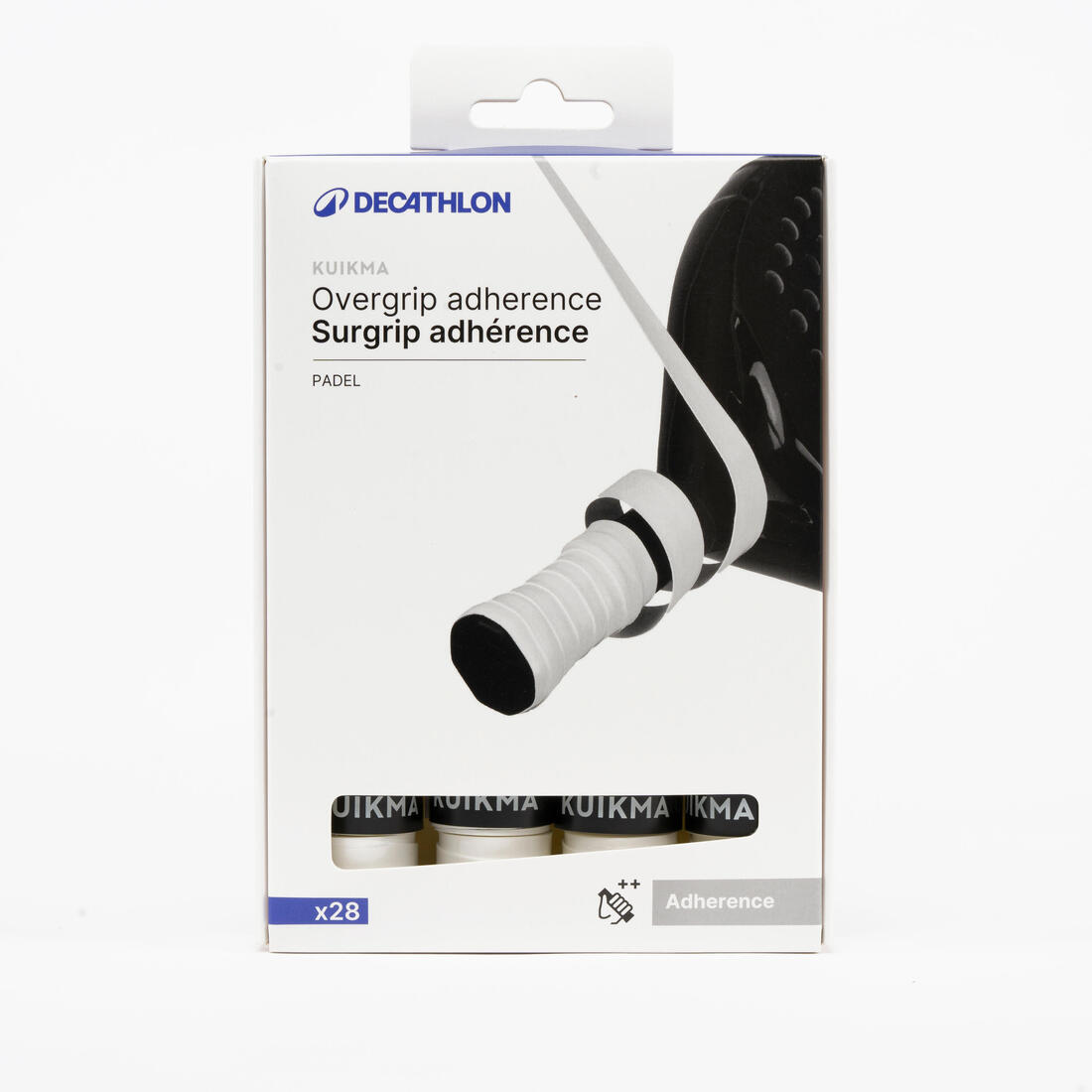 article en promo : Lot de 28 surgrips de padel - kuikma adherence blanc
