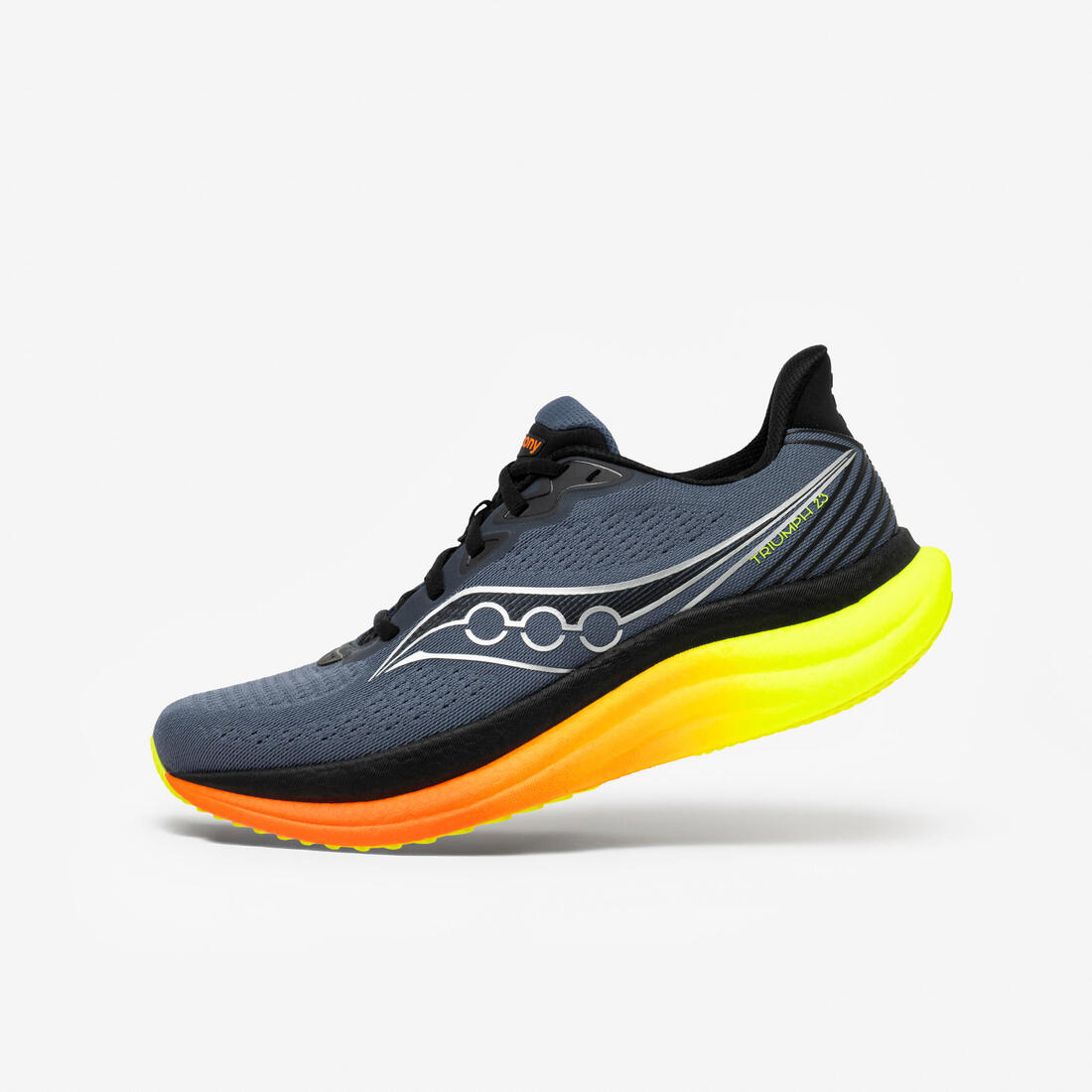 article en promo : Chaussure de running homme, saucony triumph 23 grises et oranges