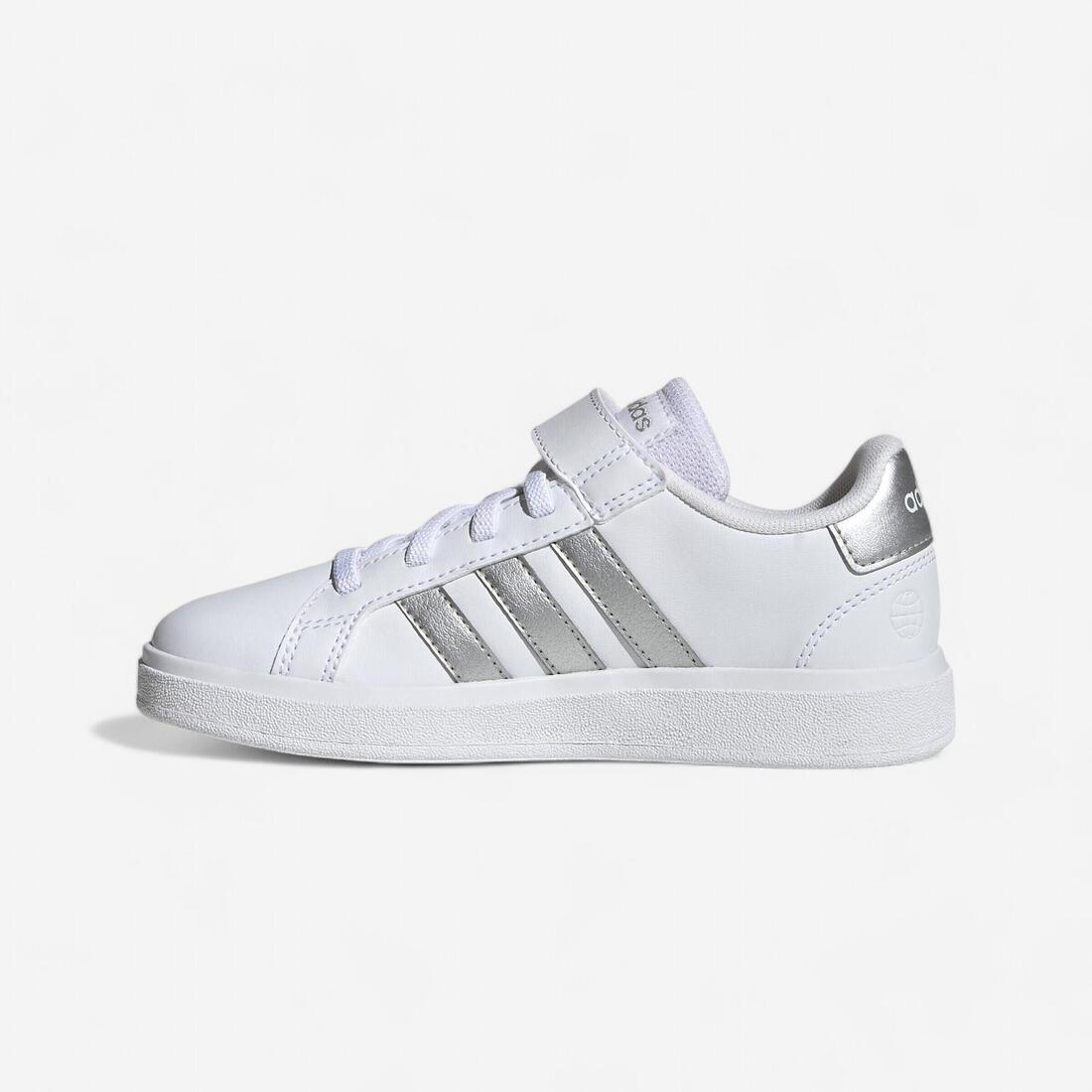 article en promo : Baskets à scratch enfant - adidas grand court blanc/nacre