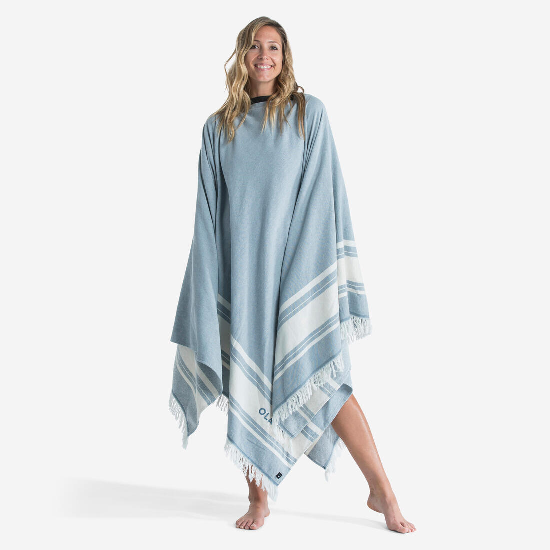 article en promo : Serviette de plage poncho 190 x 190 cm