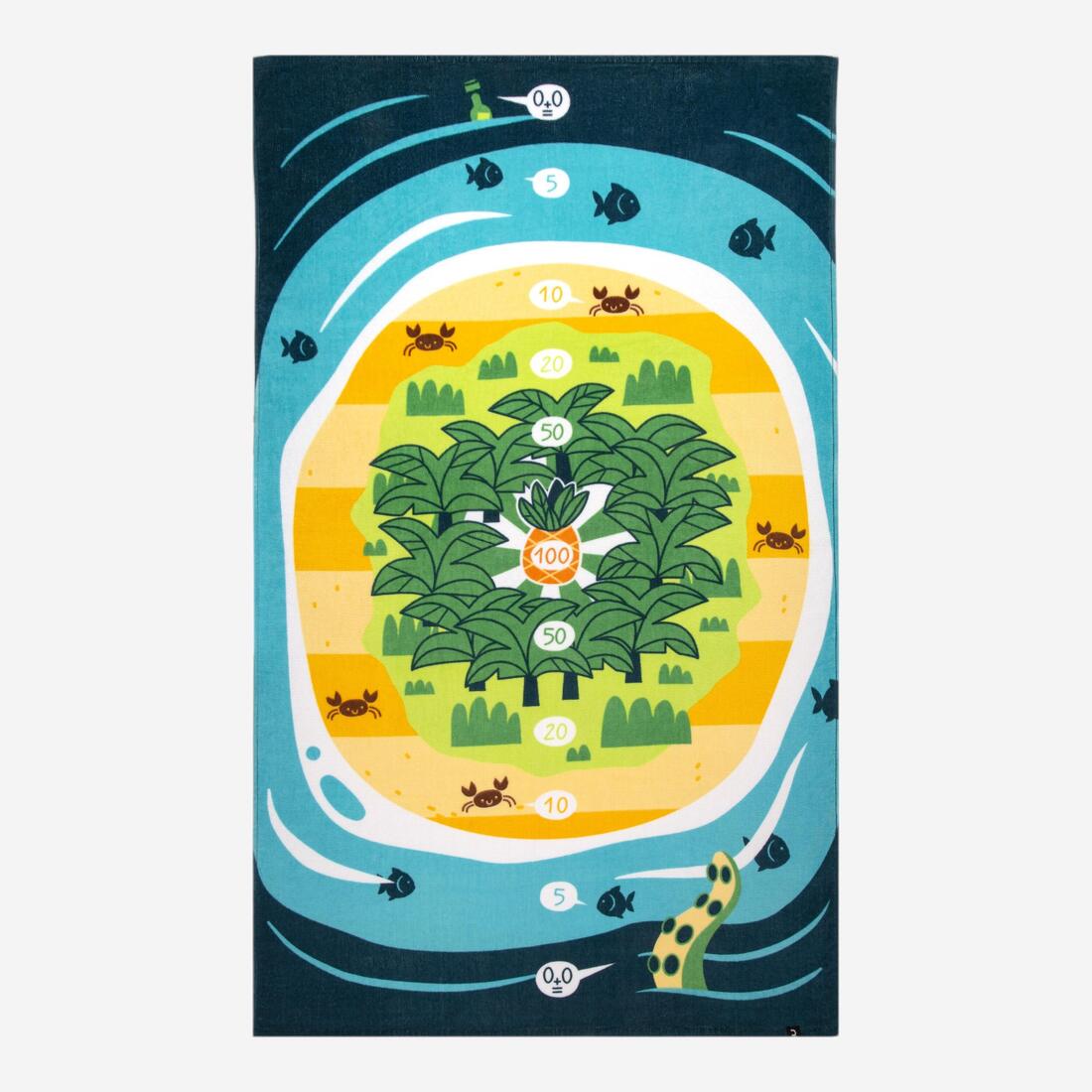 article en promo : Kit de jeu  de 2 disques volants & serviette cible