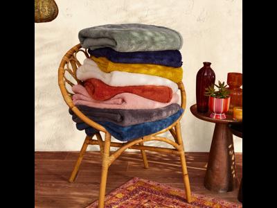 article en promo : Plaid sherpa 125x150 cm