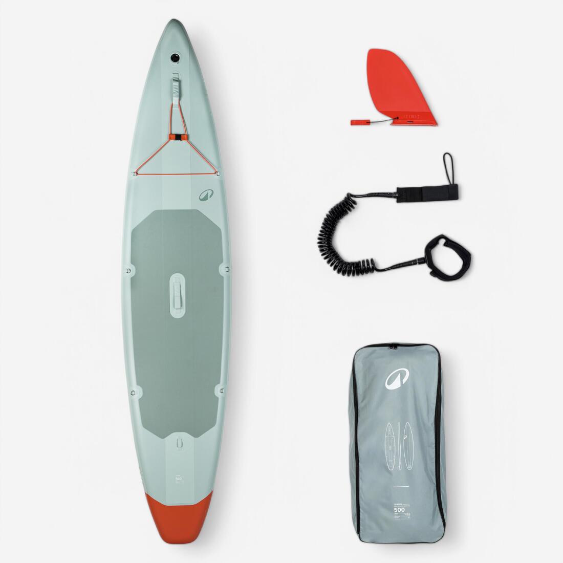 article en promo : Stand up paddle gonflable exploration 12'6 (jusqu'à 140kg) - 500 vert