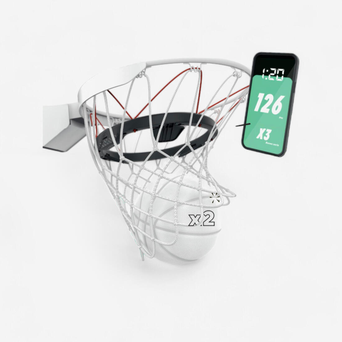 article en promo : Arceau connecté de basketball avec mini-jeux - decathlon basketball play