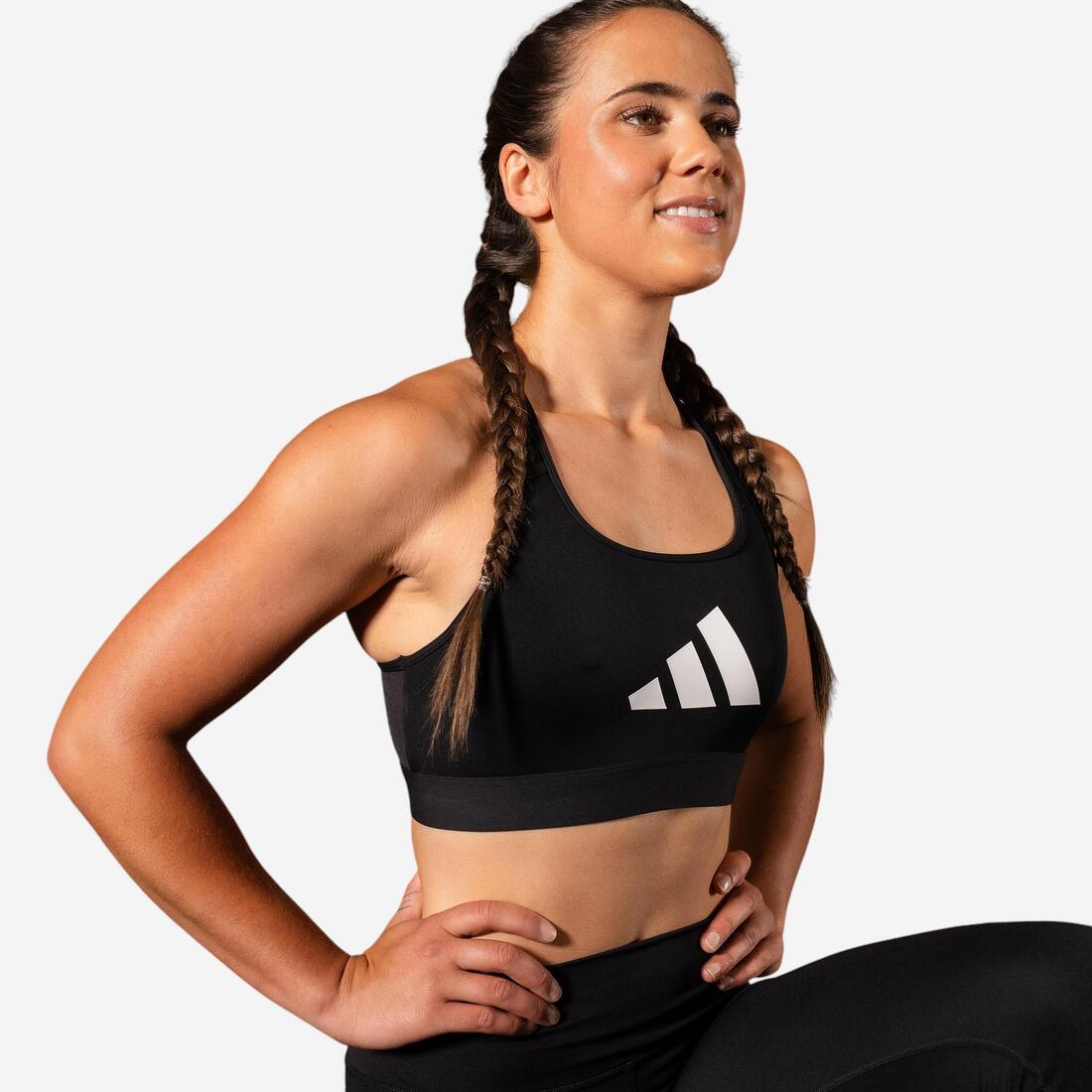 article en promo : Brassière imprimé logo Adidas femme