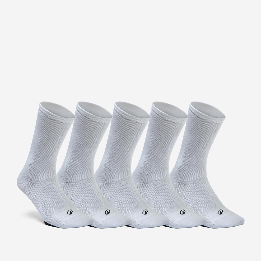 article en promo : Chaussettes de fitness mi-mollet x5, noir imprimé