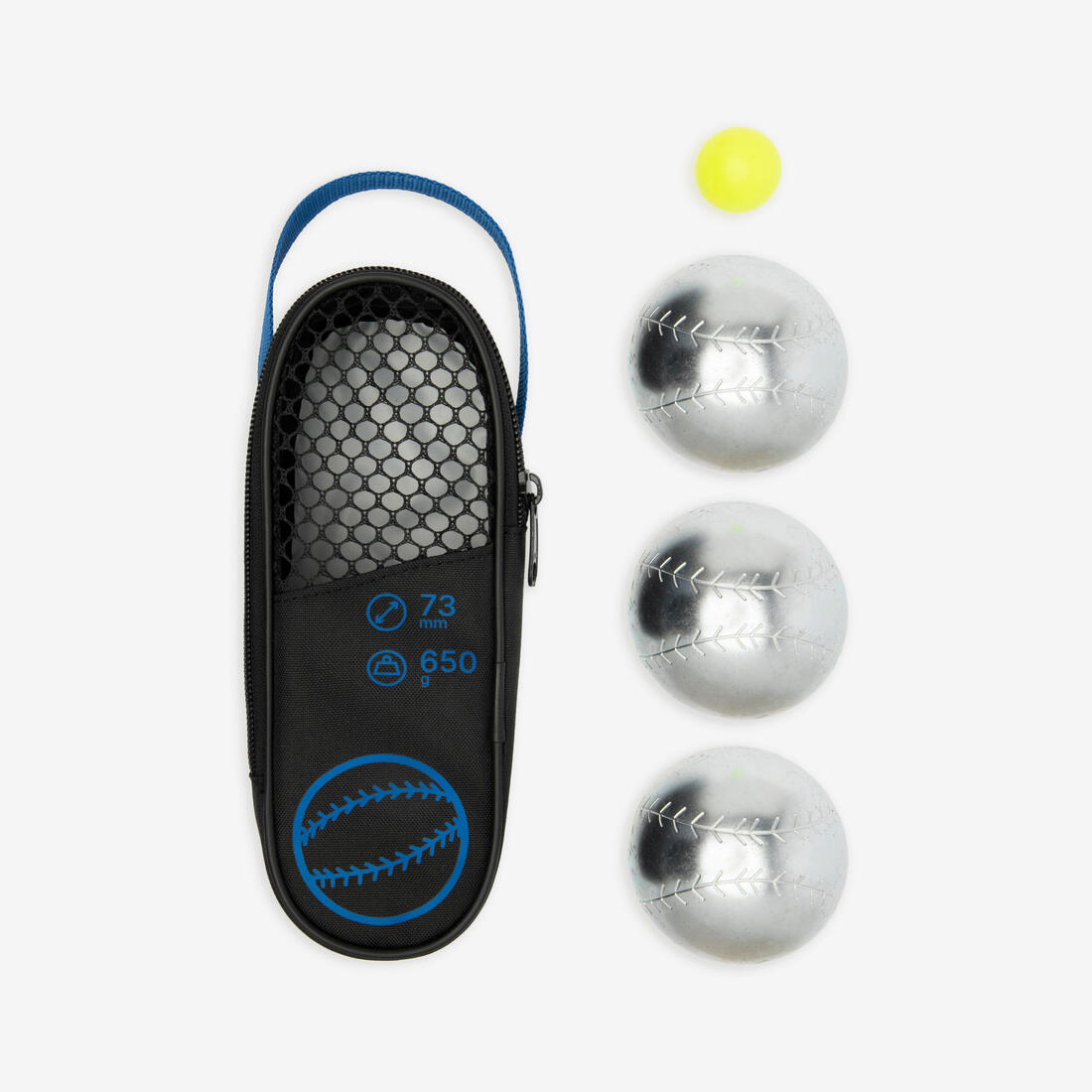 article en promo : Jeu de 3 boules de petanque loisir 500 baseball