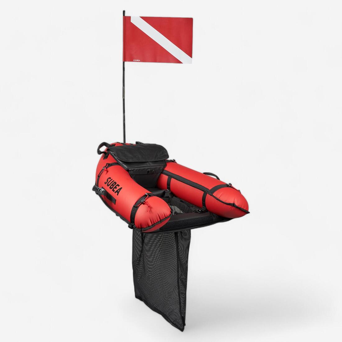 article en promo : Planche chasse sous-marine gonflable subea avec filet amovible -  format xl