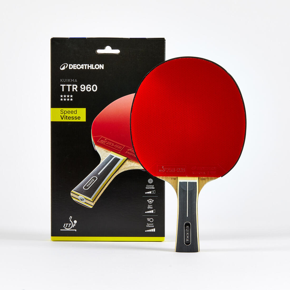 article en promo : Raquette de tennis de table ttr 960 speed alc 8* ittf club