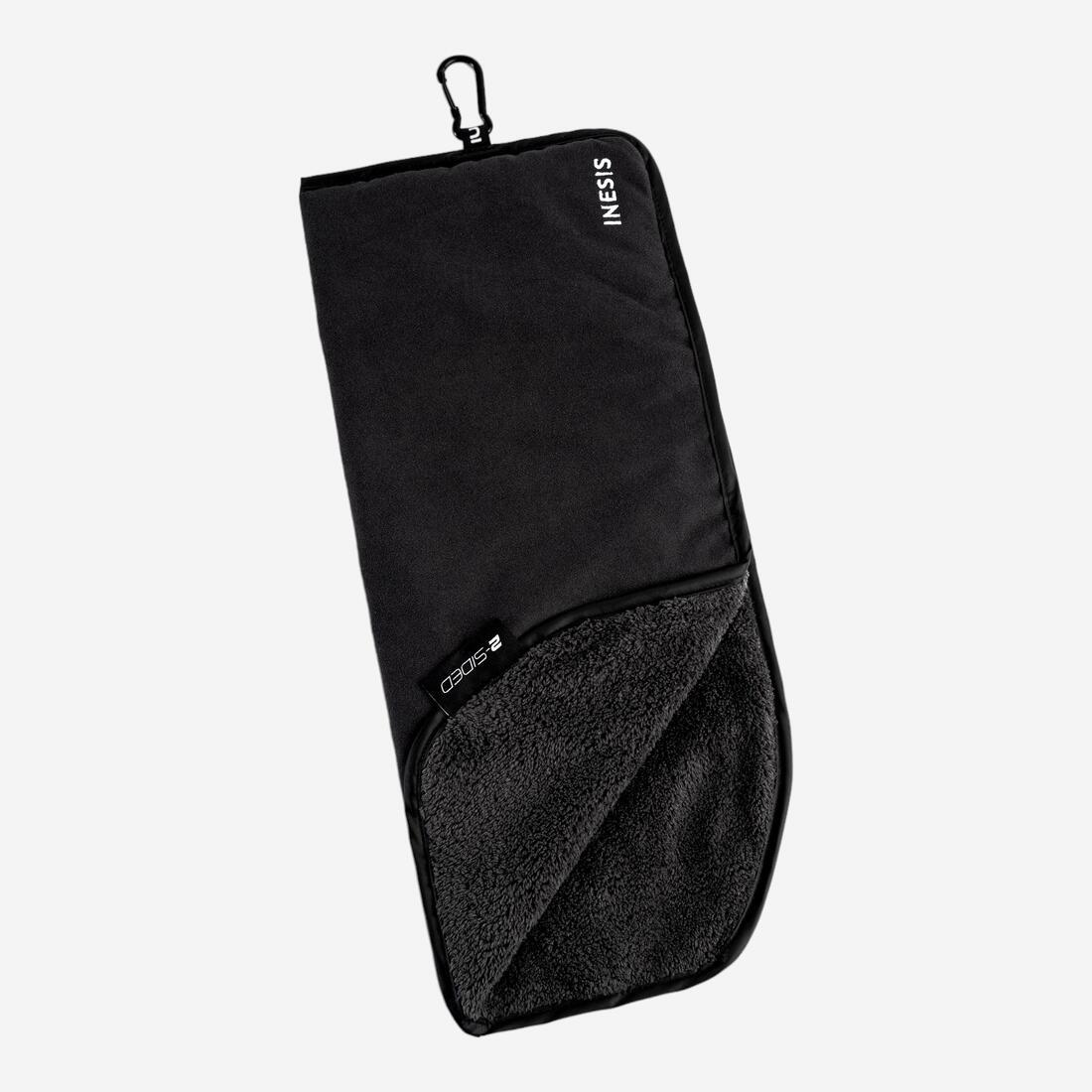 article en promo : Serviette golf bi-face - INESIS noir