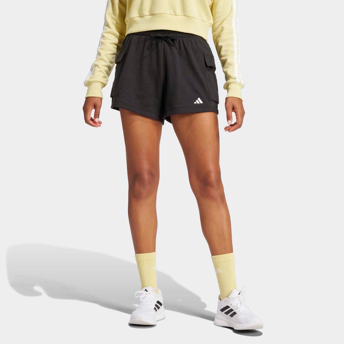 article en promo : Short de fitness cargo femme en molleton