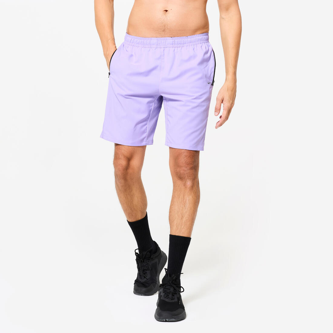 article en promo : Short de fitness respirant poches zippées homme