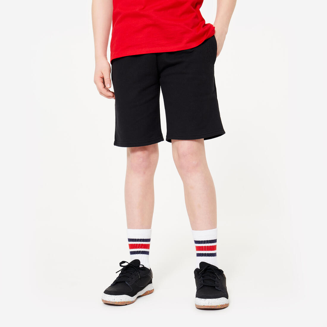 article en promo : Short multisport coton enfant mixte chiné
