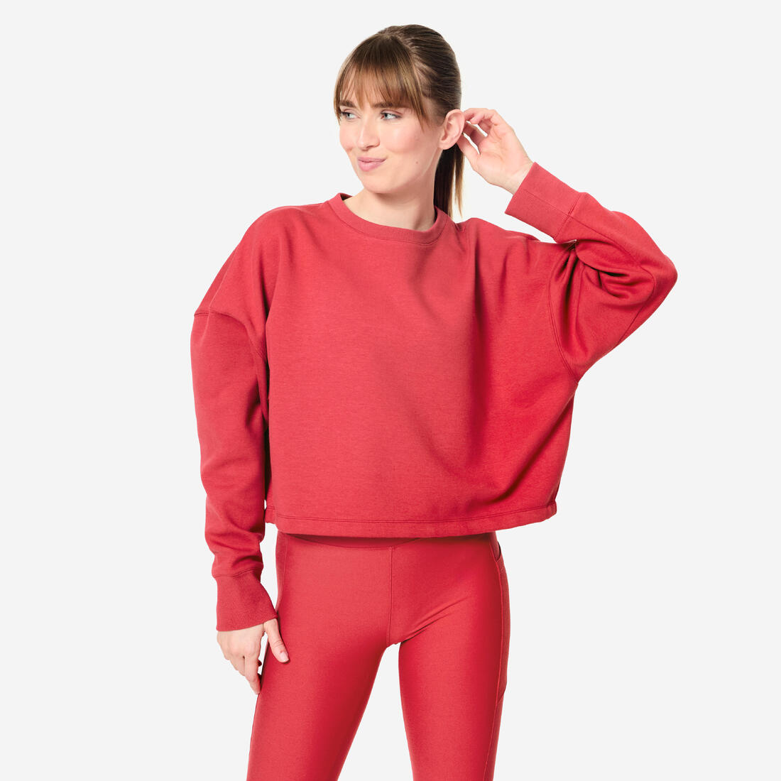 article en promo : Sweat de fitness crop femme