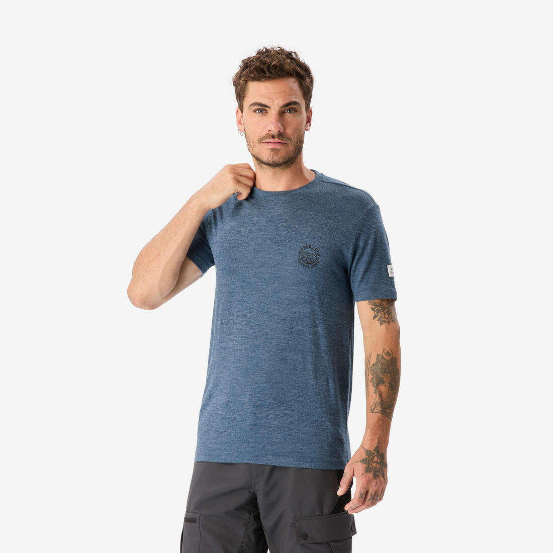 article en promo : T-shirt manches courtes Trekking techwool 155 laine homme