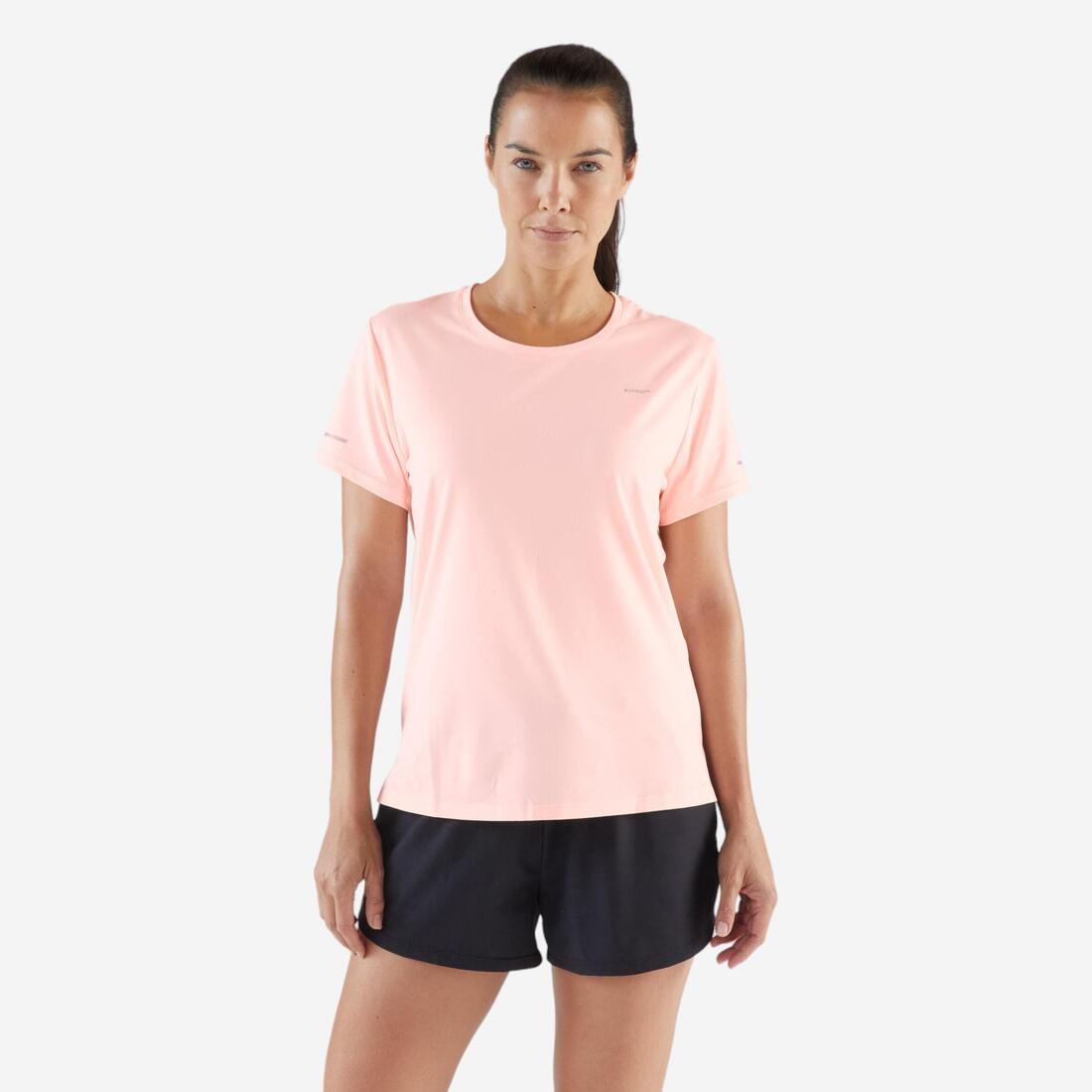 article en promo : T-shirt running respirant femme - kiprun run 500 dry