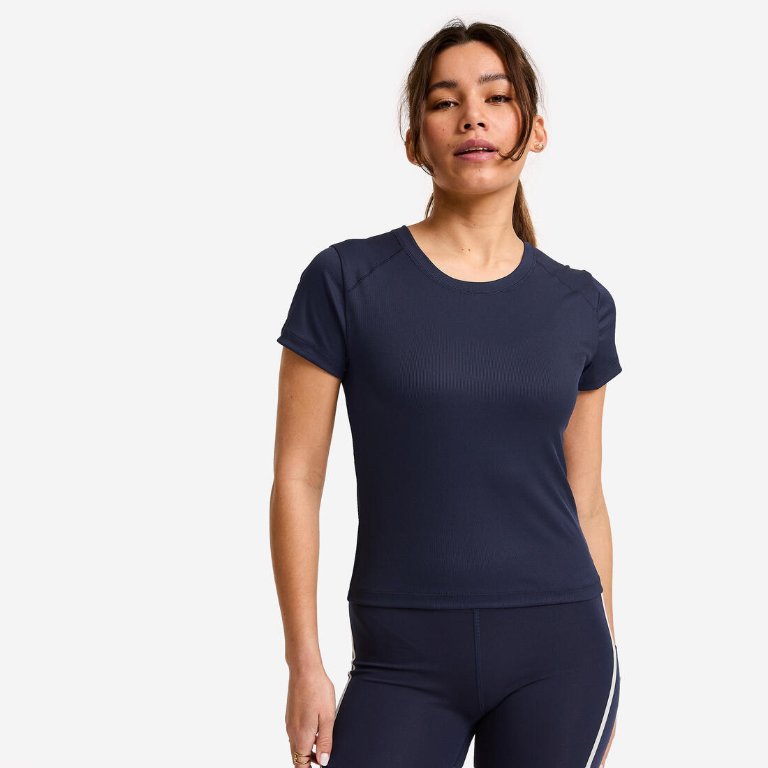 article en promo : Tee-shirt côtelé femme