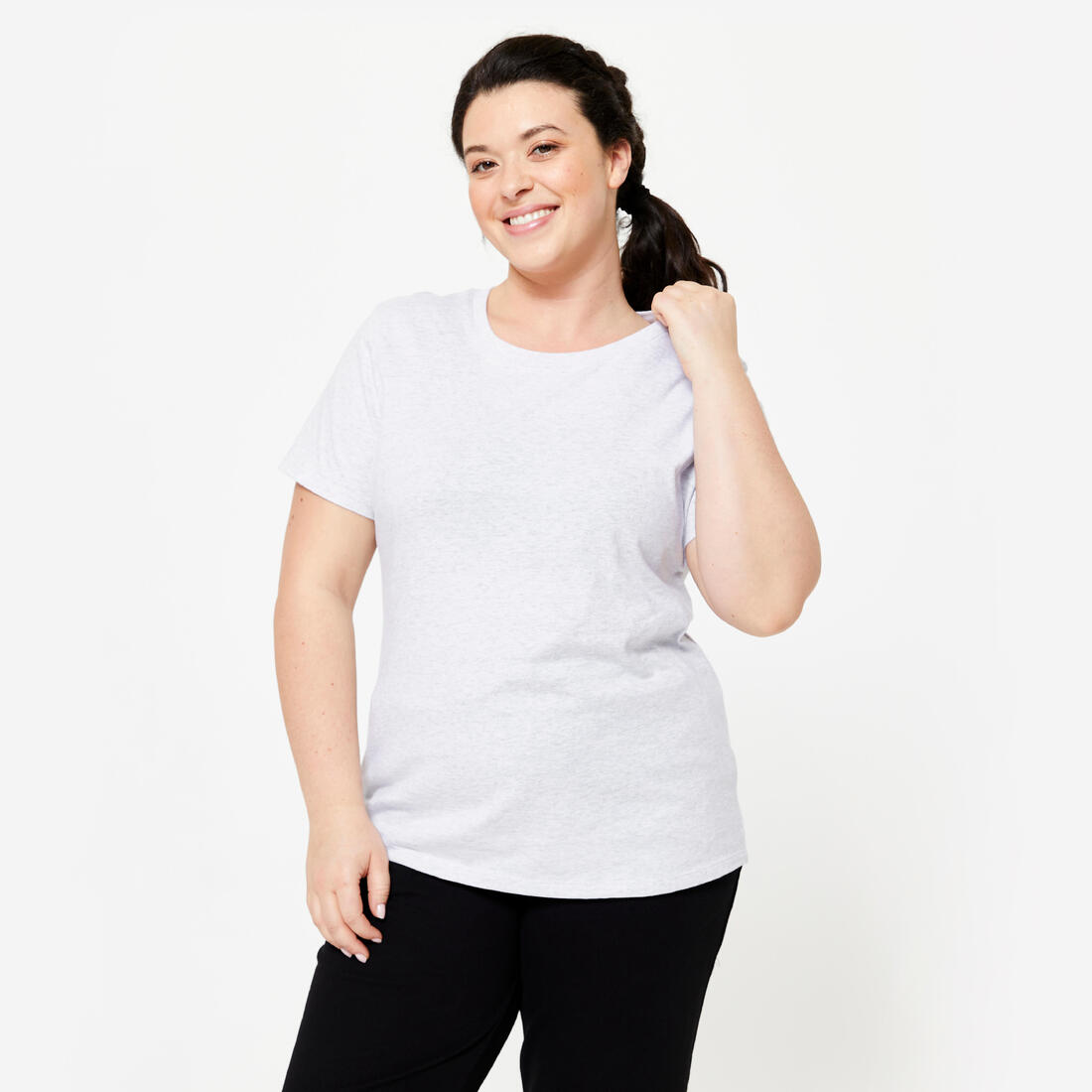 article en promo : Tee-shirt en coton col rond femme